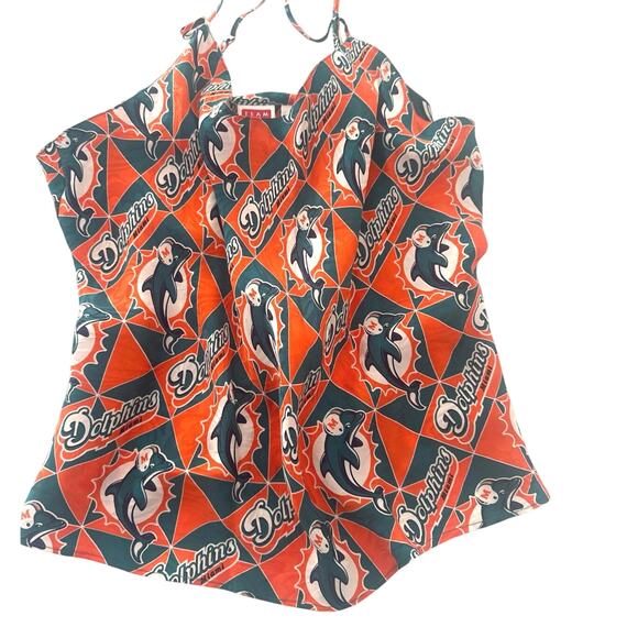 Miami Dolphins 100% silk tank top excellent condition game day lightweight szL - Picture 2 of 5